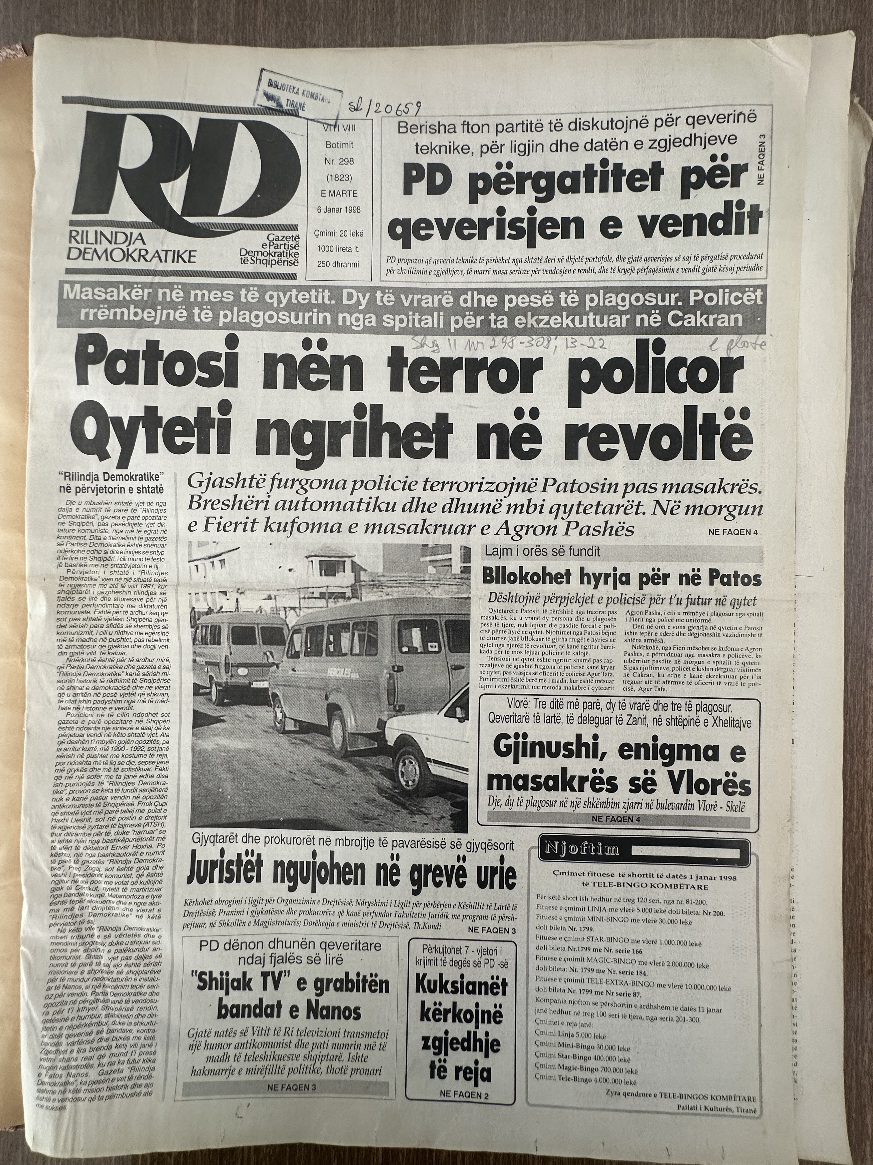 Rilindja Demokratike 1998-01-06